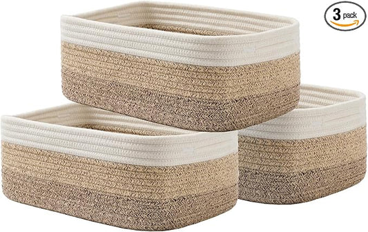 Small Woven Basket, 13.5 x 9.5 x 5 Inches, Storage Basket by KALLAX