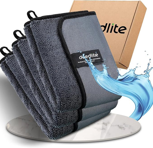 Shiny Bath Wipes Shower Cleaning Cloths, Premium Car Drying Towel | Ultra by Deedlite