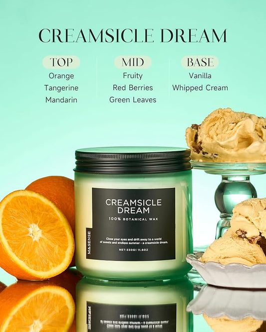 M&SENSE Orange Creamsicle Summer Scented Candle - Image 2