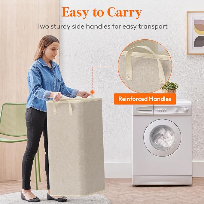 Lifewit 100L Large Tall Laundry Hamper, Collapsible Laundry Basket - Image 5