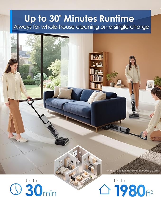 Tineco Floor ONE i5 Stretch Wet Dry Vacuum Cleaner, Vacuum & Mop in One Step - Image 8