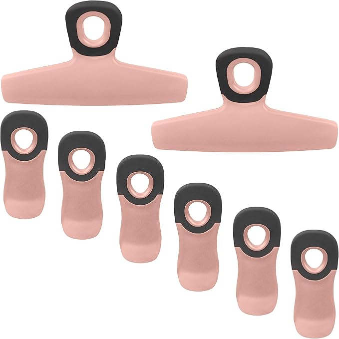 COOK WITH COLOR Bag Clips, Heavy Duty Chip Clip and Refrigerator Magnet Clips by COOKWITHCOLOR