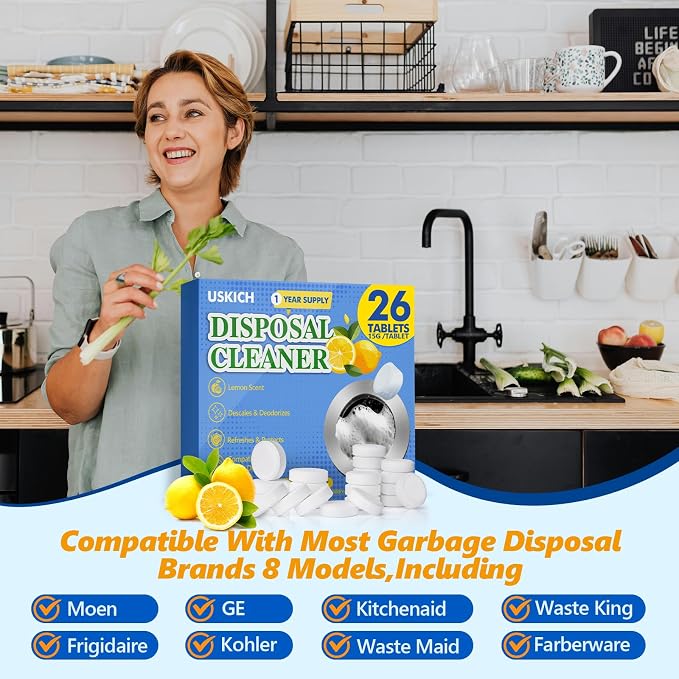 Garbage Disposal Cleaner Deodorizer Tablets 26Pack, XL Powerful Foaming Kitchen - Image 7