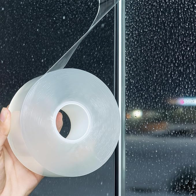 Transparent Window Weather Sealing Tape 2 Inch x 66 FT Weather Stripping by PackYard