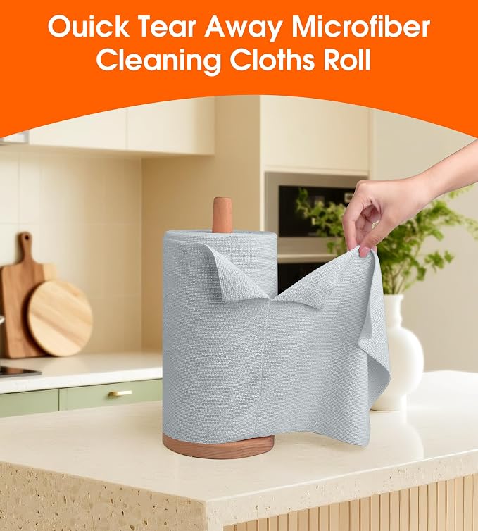 Roll of Microfiber Cleaning Cloth –100 Pack, Tear Away Microfiber Towels - Image 5