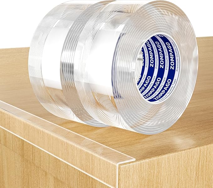 Clear Soft Corner Protectors for Furniture Strip, 2in x13FT, 2 Rolls, Sharp by ZOMPAGOTape