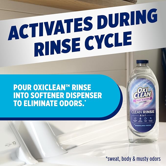 OxiClean Odor Blasters Fabric Rinse, 4-in-1 Clean Rinse Formula, Laundry - Image 8