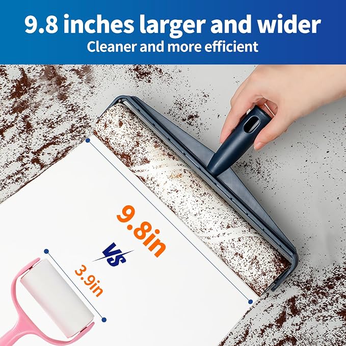 Floor Lint Rollers for Pet Hair Extra Sticky Mop，9.84in - Image 3