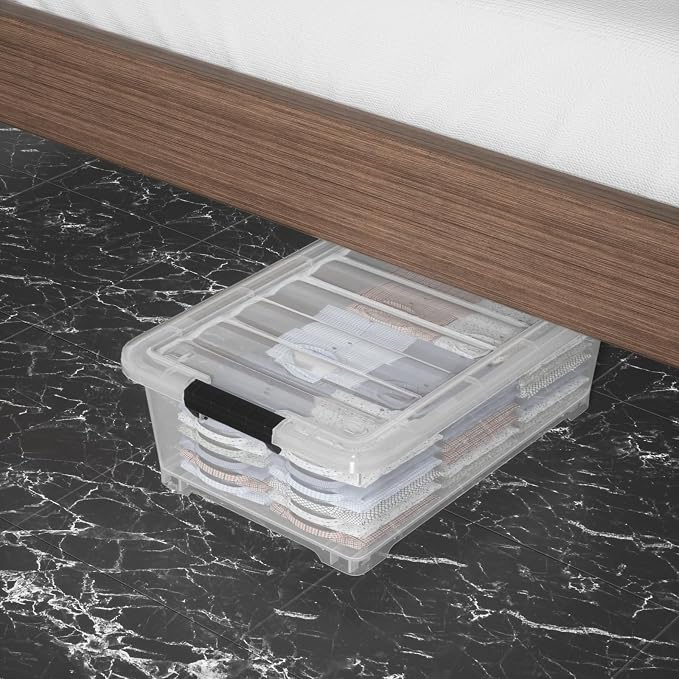 20 Quart Clear Plastic Under Bed Storage Bin - Image 4