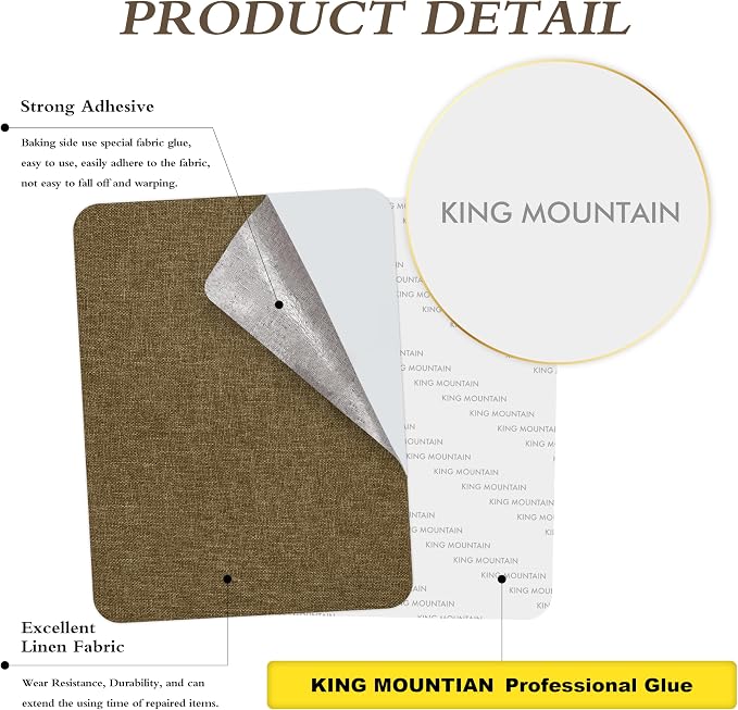 Fine Linen Repair Patches, Self-Adhesive Linen Fabric Patches, 8X11 inch 2 PCS - Image 2