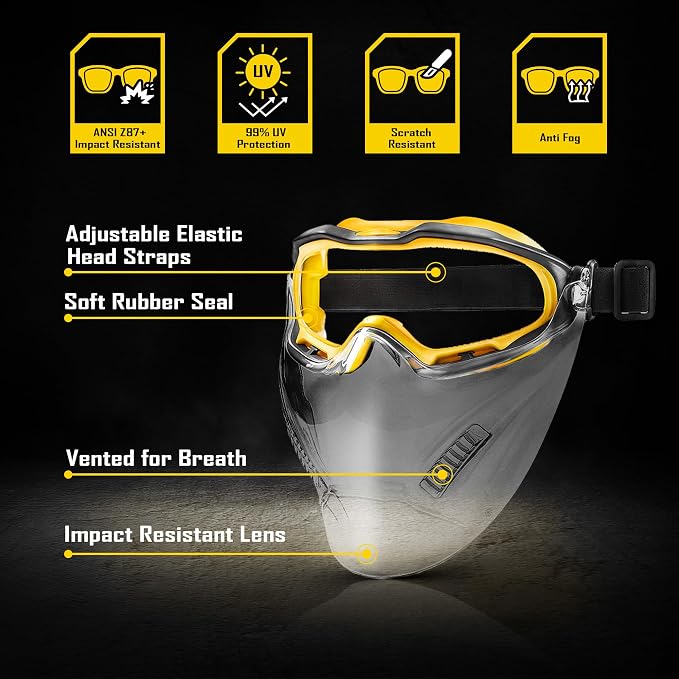 COOLJOB Safety Goggles Over Glasses - Image 2