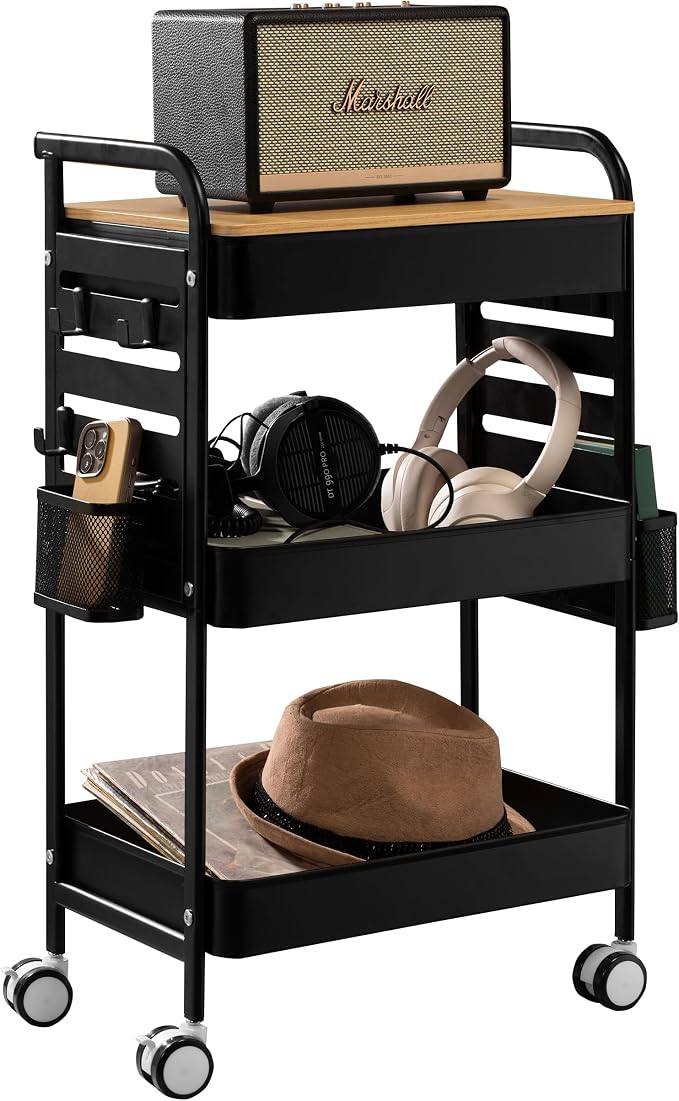 Art Cart with Tabletop & Pegboard by Unknown