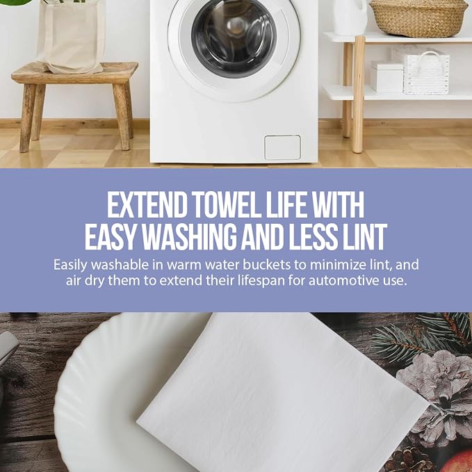 Dish Cloths Cotton| Kitchen Wash Cloth| Shop Towels Absorbent and Lint Free - Image 7
