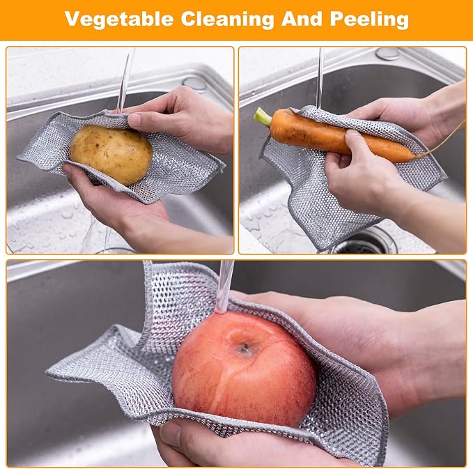 Inkhut Non Scratch Wire Dishcloth, Reusable Steel Wool Scrubber - Image 7