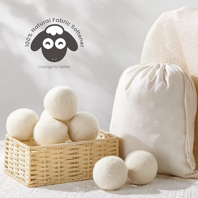 Roowest 24 Pcs Wool Dryer Balls Set Reusable Laundry Wool Balls - Image 6