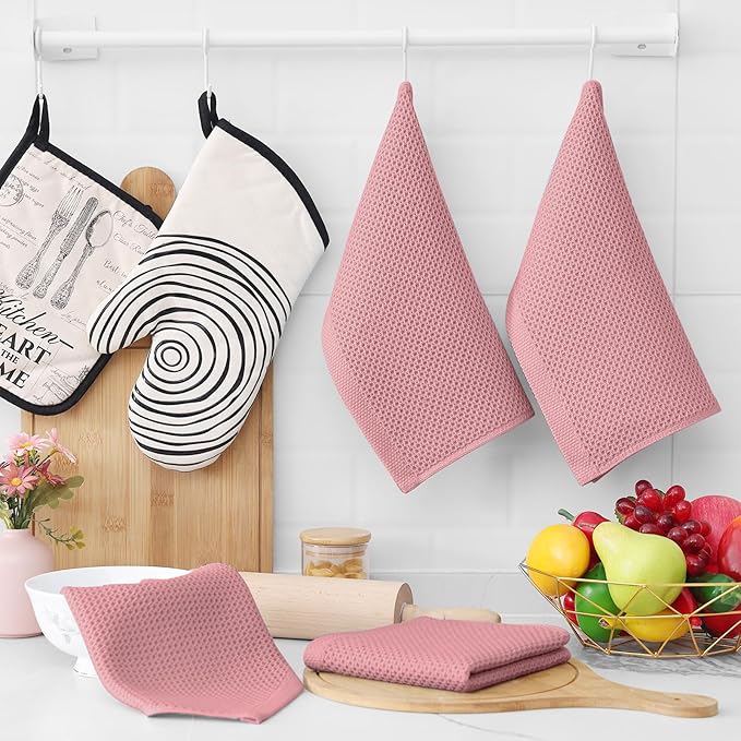 Homaxy 100% Cotton Waffle Weave Kitchen Dish Cloths, Ultra Soft Absorbent Quick - Image 6