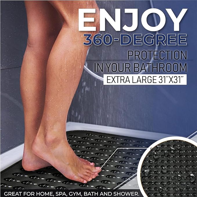 ENKOSI Extra Large Square Non Slip Shower Mat - Image 4