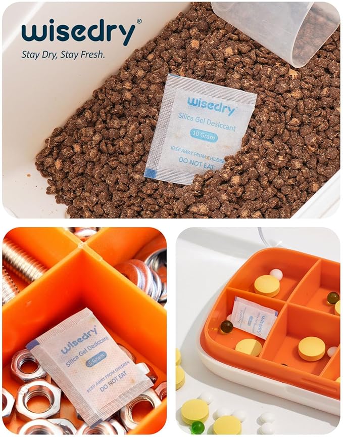 5 Gram Food Grade Silica Gel Packs Rechargeable Desiccant Dehumidifiers Pouches - Image 3