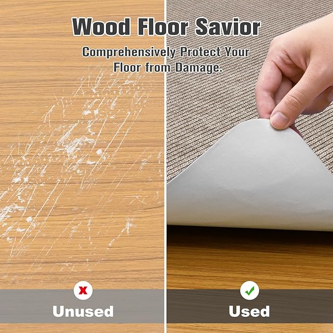 Placoot Desk Chair Mat for Hardwood Floor Corduroy Surface 1/6" Thick 55"x35" - Image 4