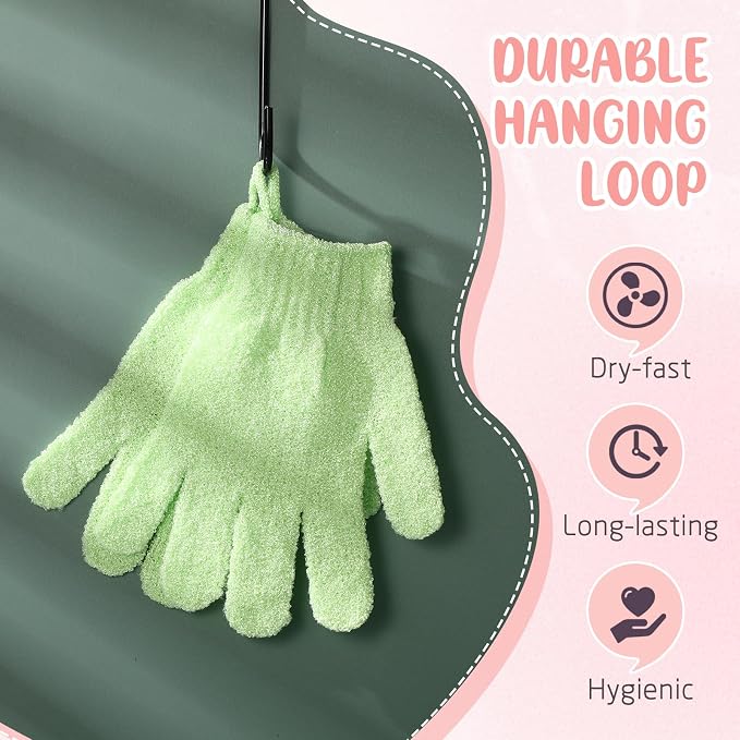 104 Pcs Exfoliating Glove Bulk Shower Gloves - Image 6