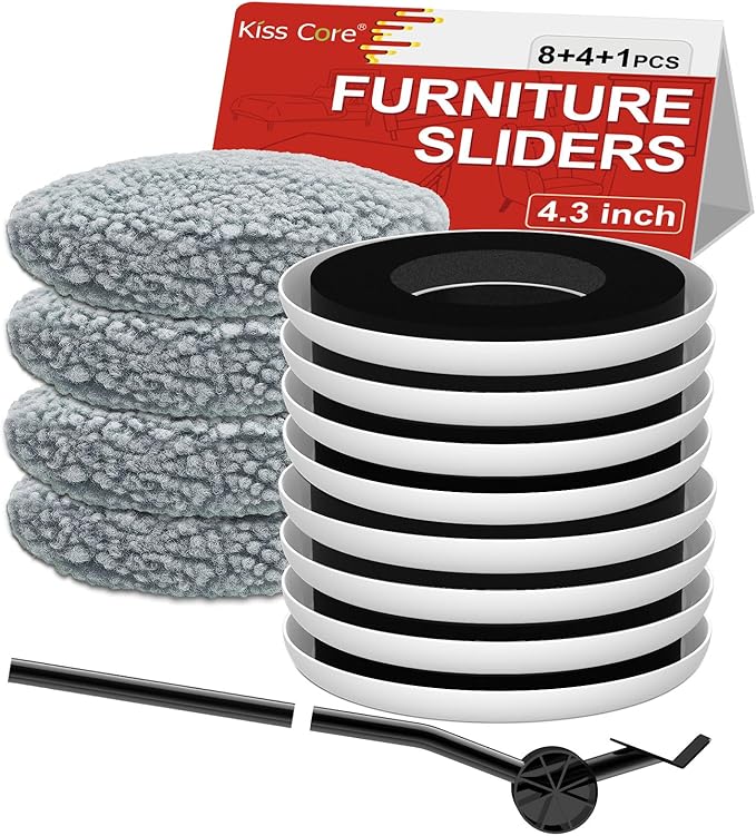 New Upgrade Furniture Sliders, Round Moving Pads by KissCore
