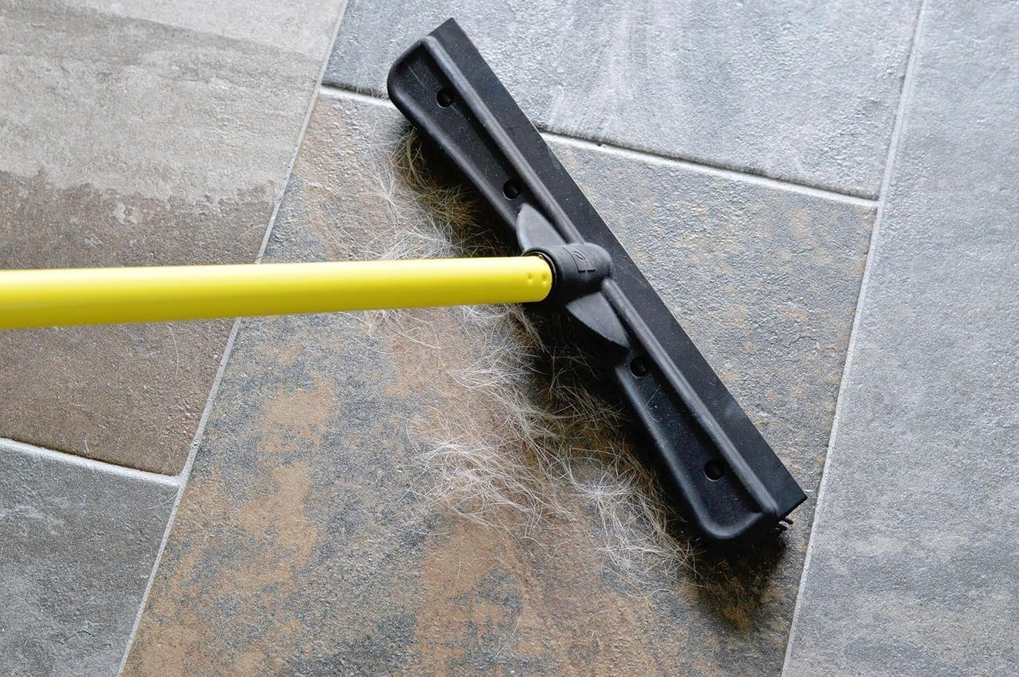 FURemover Pet Hair Removal Rubber Broom, 58" Telescopic Handle