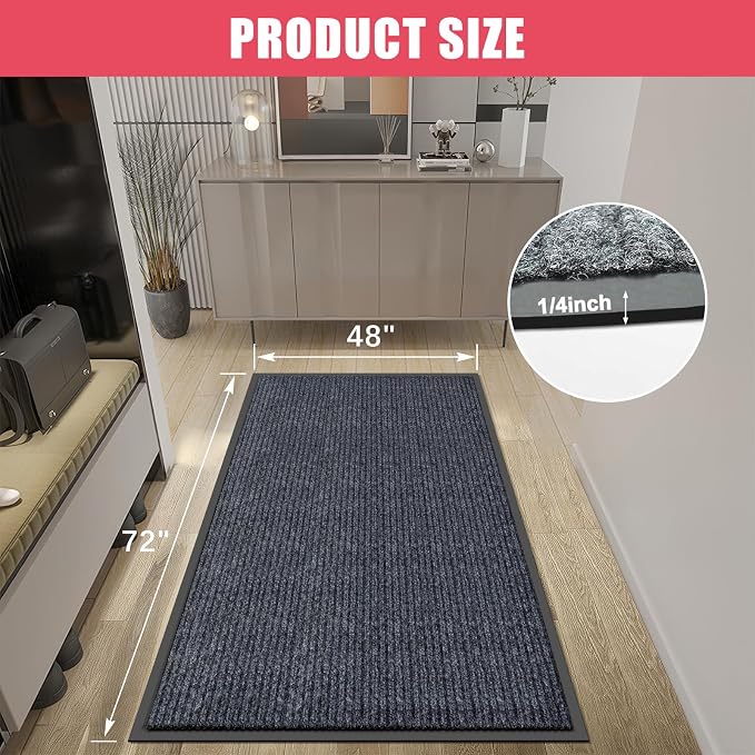 Kuyal Front Door Mat, Commercial Floor Mats Inside Outside Entrance, Heavy Duty - Image 3