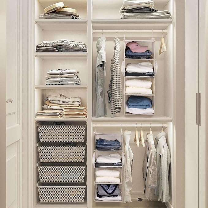 MAX Houser 4 Tier Shelf Hanging Closet Organizer, Space Saver, Closet Hanging - Image 7