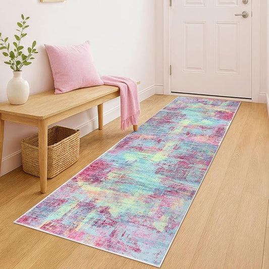 IOHOUZE Abstract Runner Rug 2x6 Ft Washable Runners by iOhouze