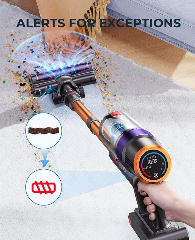 Fieety Cordless Vacuum Cleaner, 550W 45KPA Cordless Stick Vacuum Cleaner - Image 8