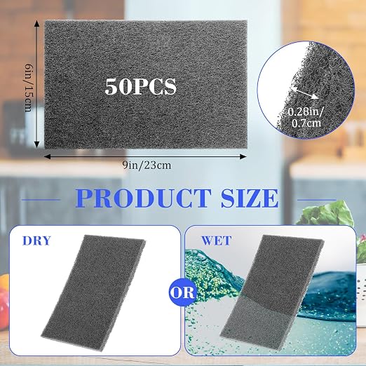 50 Pcs 7447 Fine General Purpose Scuff Pads 6 X 9 Inch Abrasive Hand Sanding - Image 3