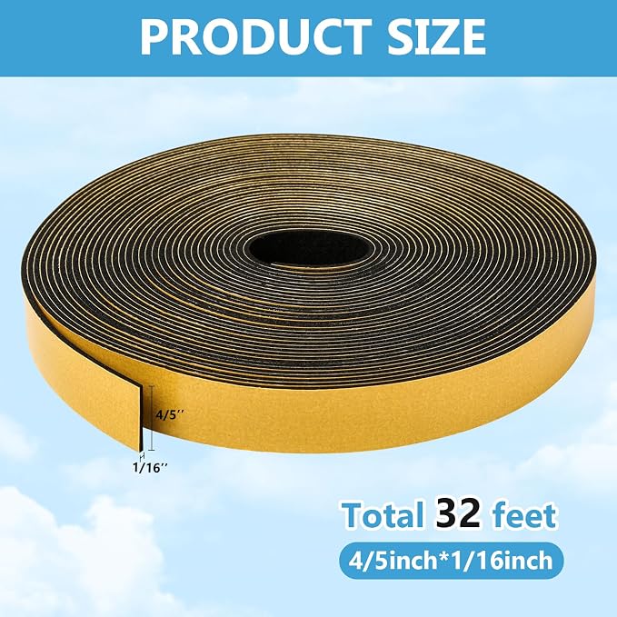 Black Weather Stripping Door Seal Strip, Strong Adhesive, Lightproof, Soundproof - Image 2