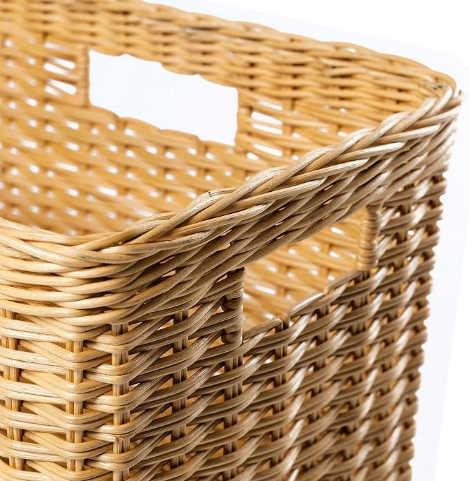 The Basket Lady Tall Rectangular Wicker Storage Basket, 16.5 in L x 10.5 in W x - Image 5