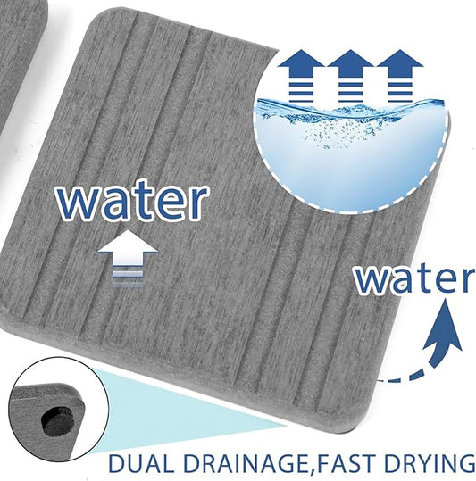 2PCS Water Absorbing Stone Tray, Quick Drying Diatomite Stone Sink Tray - Image 2