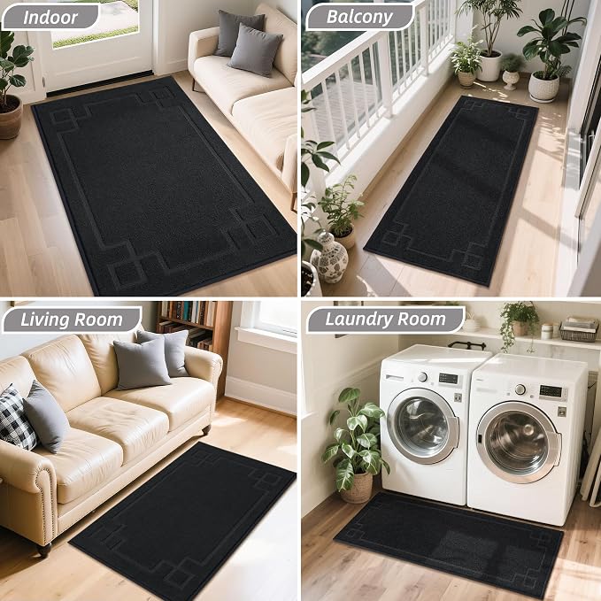 BEQHAUSE Door Mat 24" x 60", Non-Slip Door Mats Indoor Entryway Rugs Washable - Image 8
