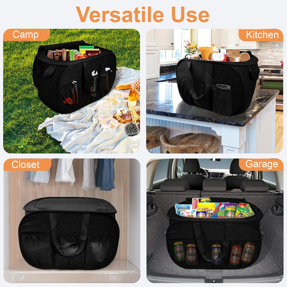 4 Pack Collapsible Laundry Baskets with Lid, Foldable Laundry Basket with 6 P...
