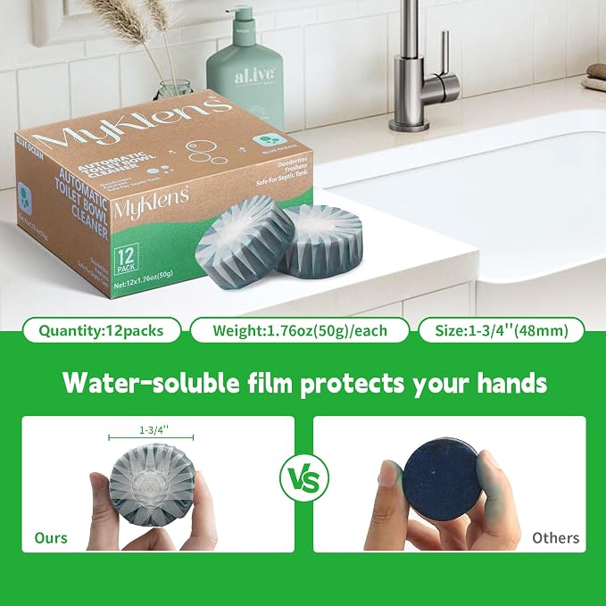 Toilet Bowl Cleaner Tablets, Automatic Toilet Bowl Cleaners, Long-Lasting - Image 7