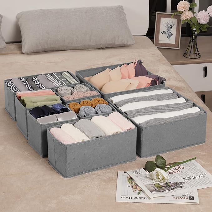 Criusia Drawer Organizer Clothes, 16 Pack Underwear Drawer Organizers, Foldable - Image 9