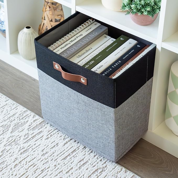 OrganiHaus 13x13 Cube Fabric Storage Bins Set of 4, Fabric Storage Cubes w/ - Image 5