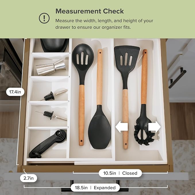 KitchenEdge Adjustable Kitchen Drawer Organizer - Image 7