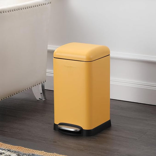 happimess HPM1012L Betty Retro Mini 3.2-Gallon Step-Open Trash Can, Daffodil - Image 2