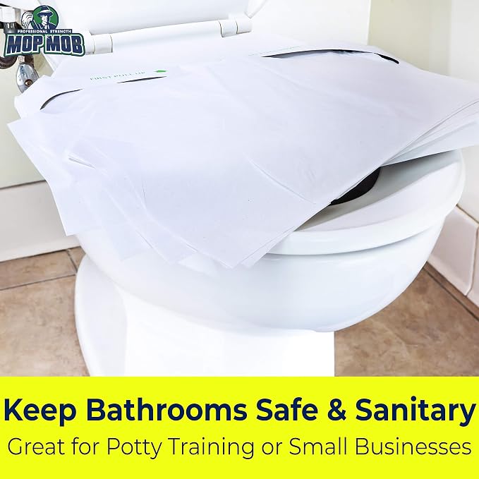 Biodegradable Half-Fold Toilet Seat Covers 250Pk. Self-Flushing, Disposable - Image 3