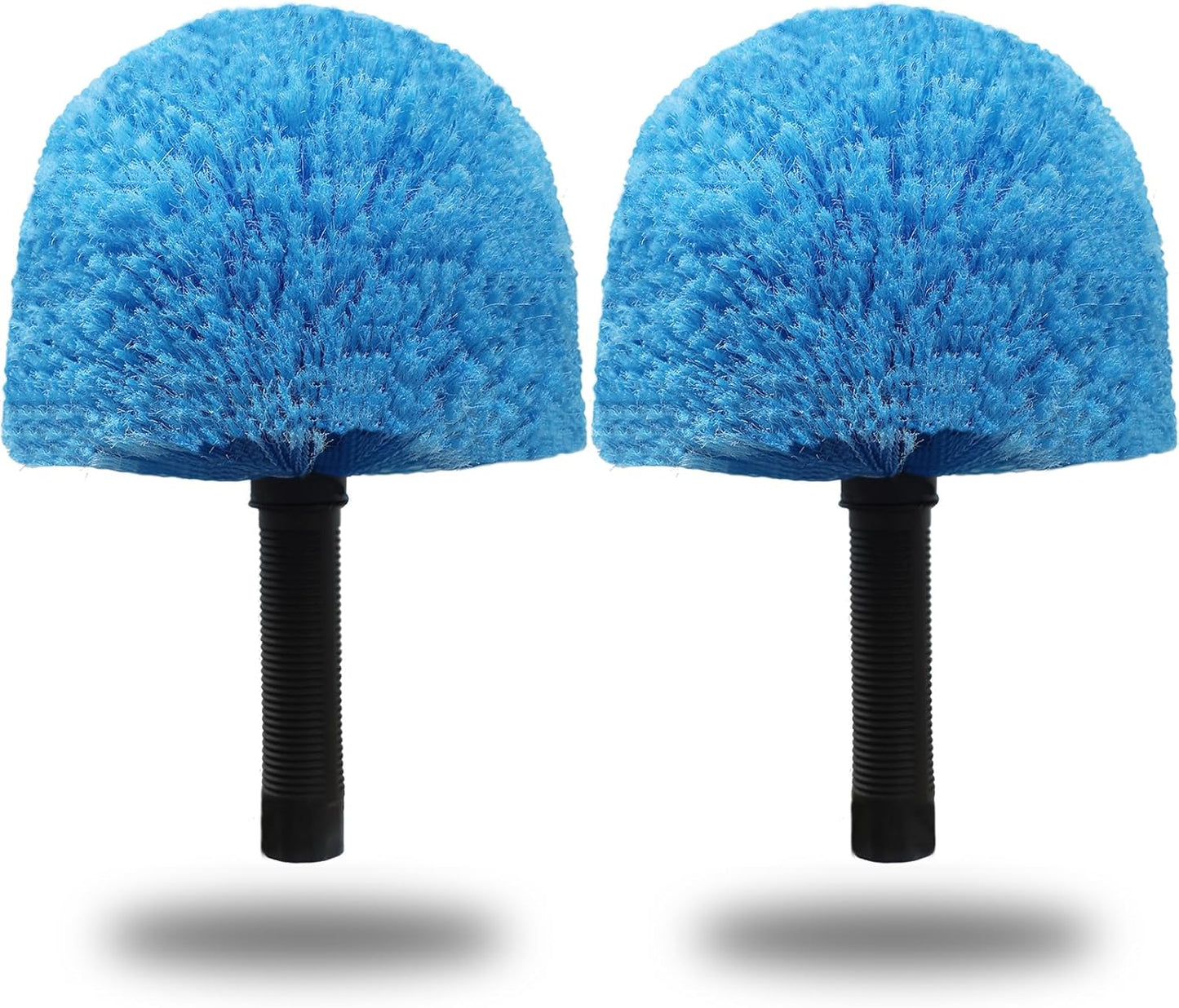 2 Pack Robust Cobweb Duster Head Brush – Superior Twist-On Web Cleaning Tool – Spider Web Remover Brush Compatible with Standard 3/4 Inch Threaded Poles for Outdoor & Indoor Use – Head Only (Blue)