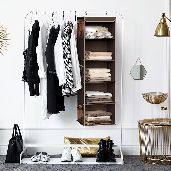 Simple Houseware 5 Shelf Hanging Closet Organizer - Image 5