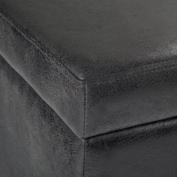 SIMPLIHOME Avalon 48 inch Wide Contemporary Rectangle Storage Ottoman Bench in - Image 6