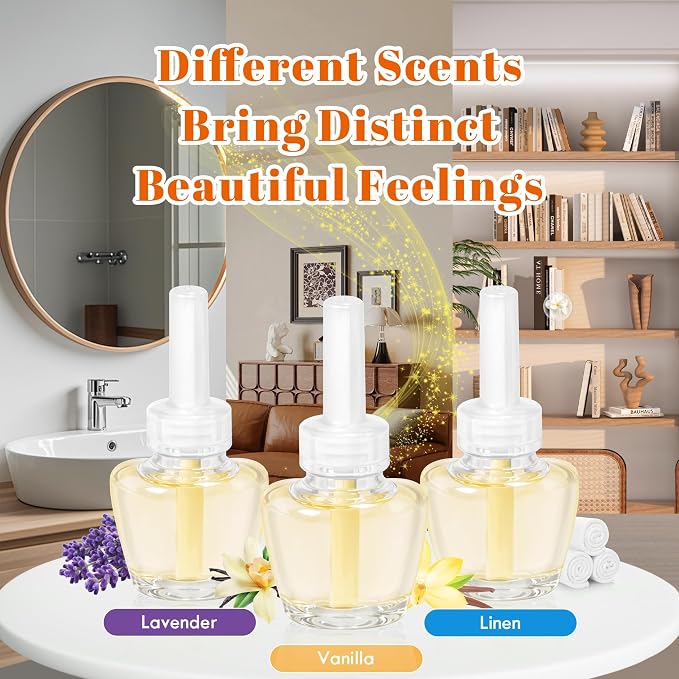 Plug-in Air Freshener Starter Kit, 1 Warmer and 9 Essential Oil Refills - Image 2