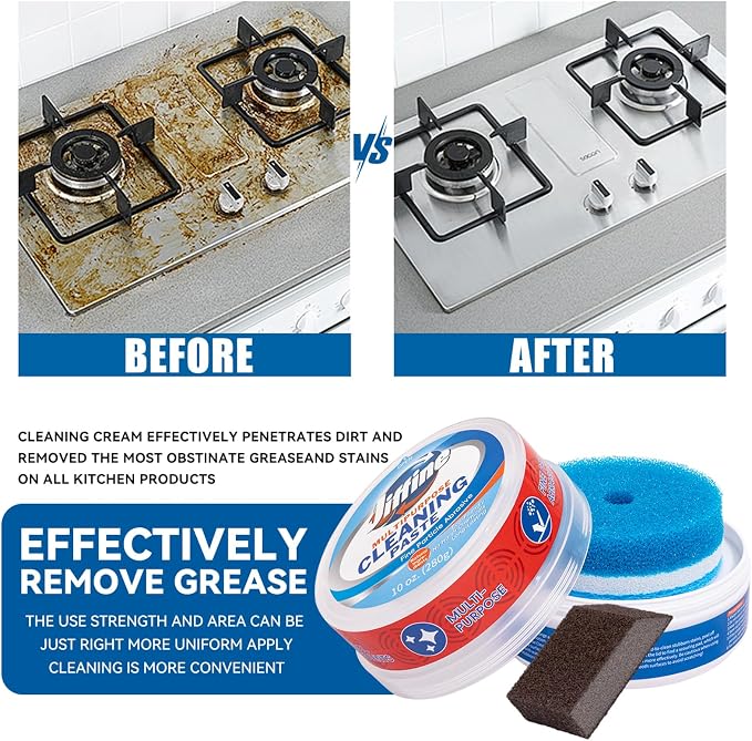 Cooktop Cleaner Paste, Easily Remove Burned-On Food, Grease and Watermarks - Image 6
