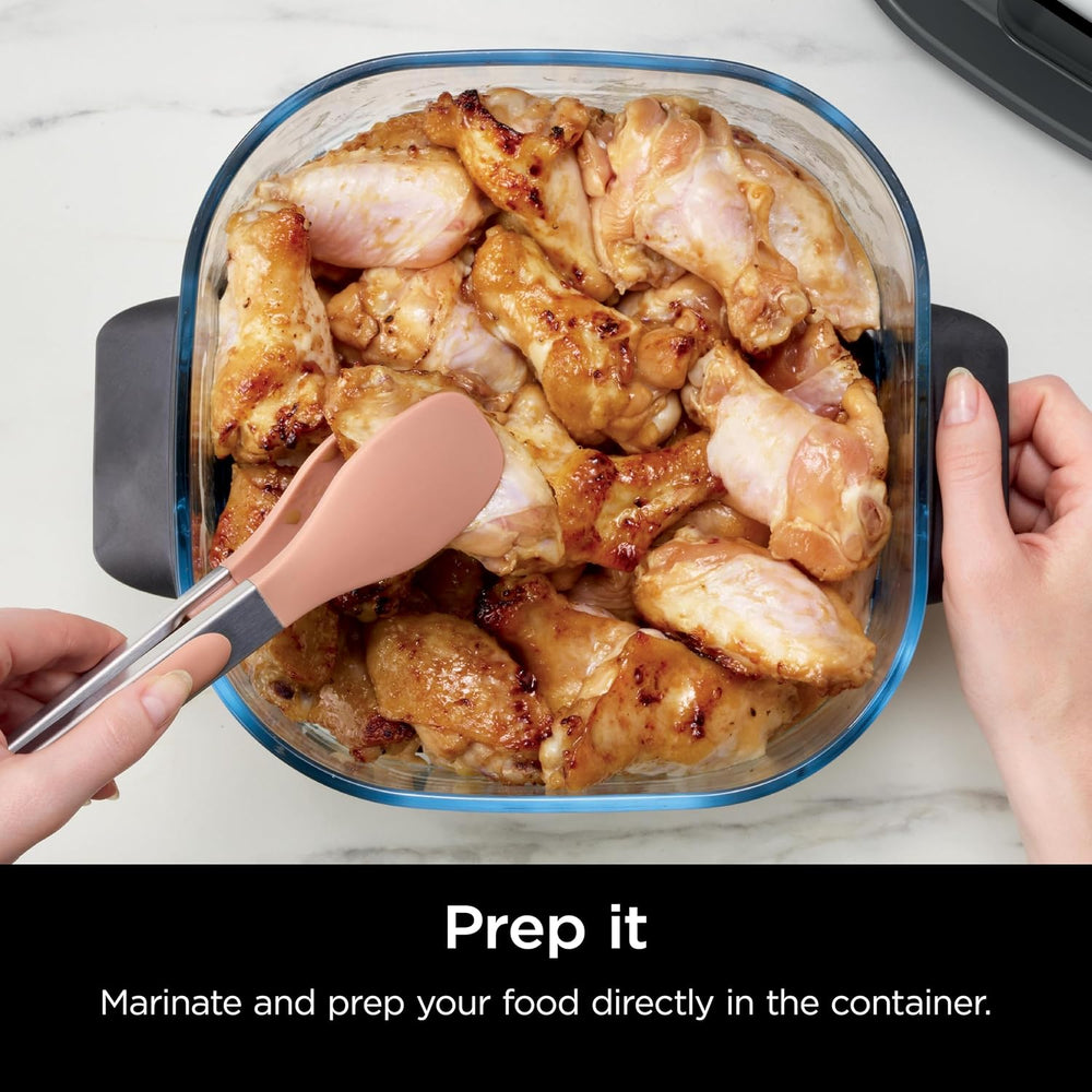 Ninja 4Qt CleanCrisp Glass Container with Storage Lid, Crispi, XSKSFN4QT