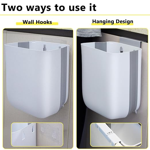 Soddeph 3.2 Gallon Foldable Hanging Trash Can - Image 4