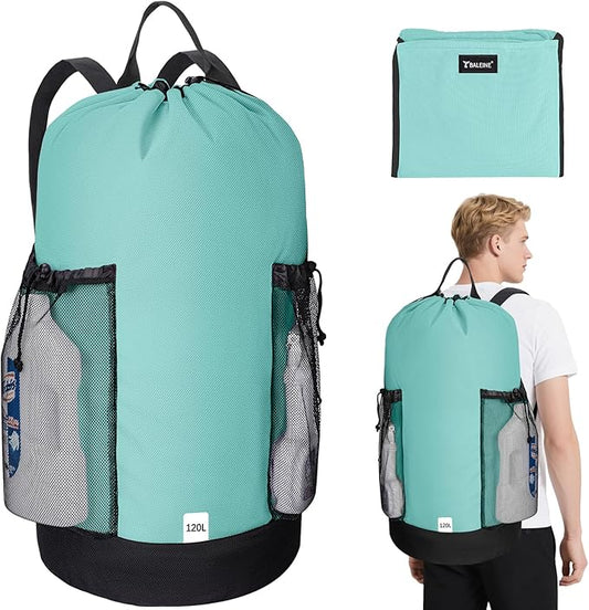 BALEINE 120L Laundry Bag Backpack, 900D Oxford Fabric Large Travel Laundry Bags by BALEINE